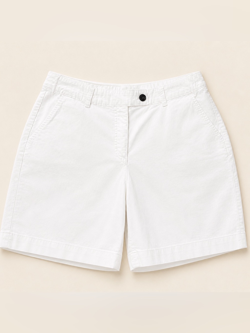 Kim Rogers White Cotton Stretch Shorts Size 14 Classic Summer - Picture 2 of 4